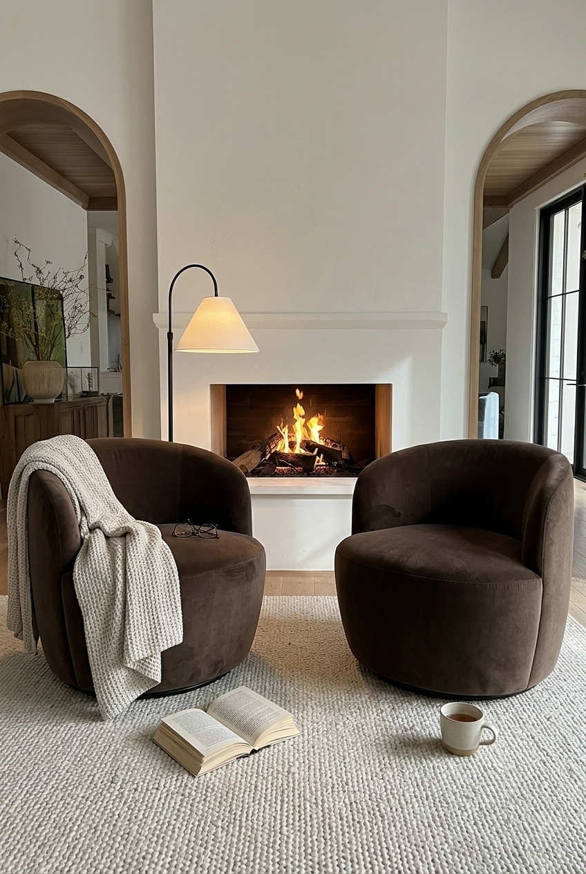 How to Style the Velvet Swivel Accent Chairs Living Room: Design Tips & Palette Ideas