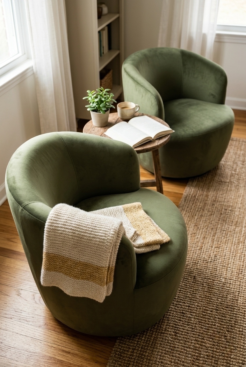 How to Style the Velvet Swivel Accent Chairs Living Room: Design Tips & Palette Ideas