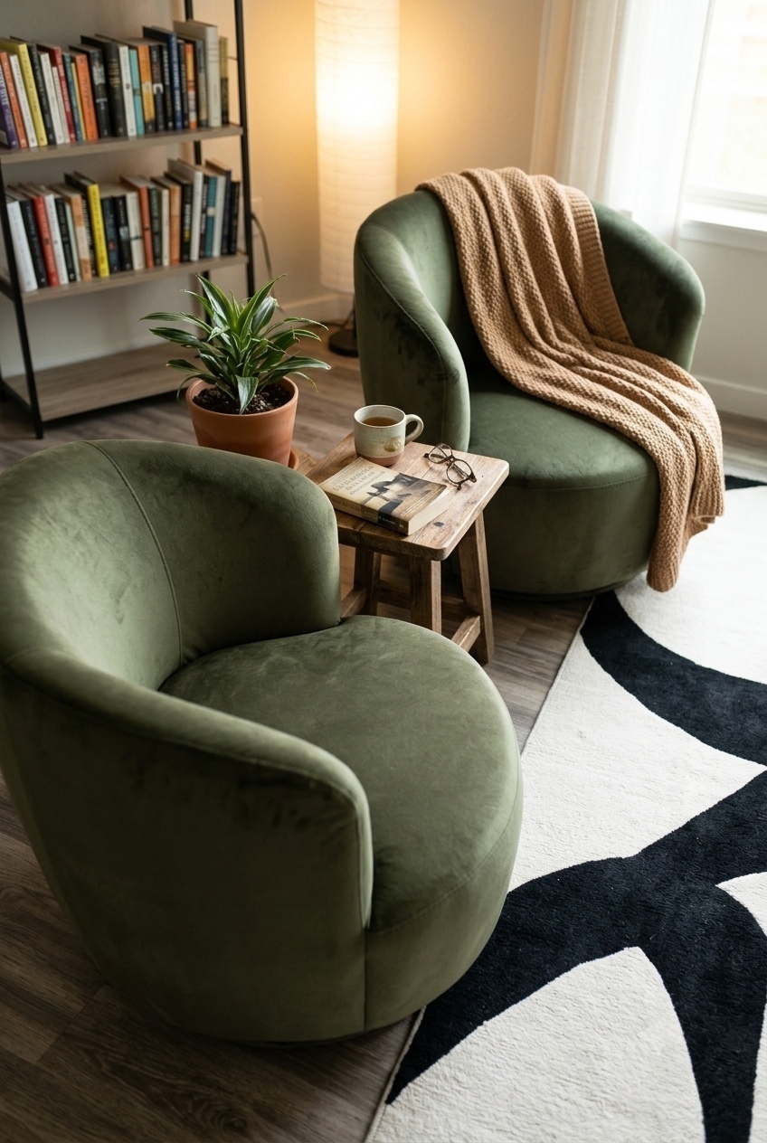 How to Style the Velvet Swivel Accent Chairs Living Room: Design Tips & Palette Ideas