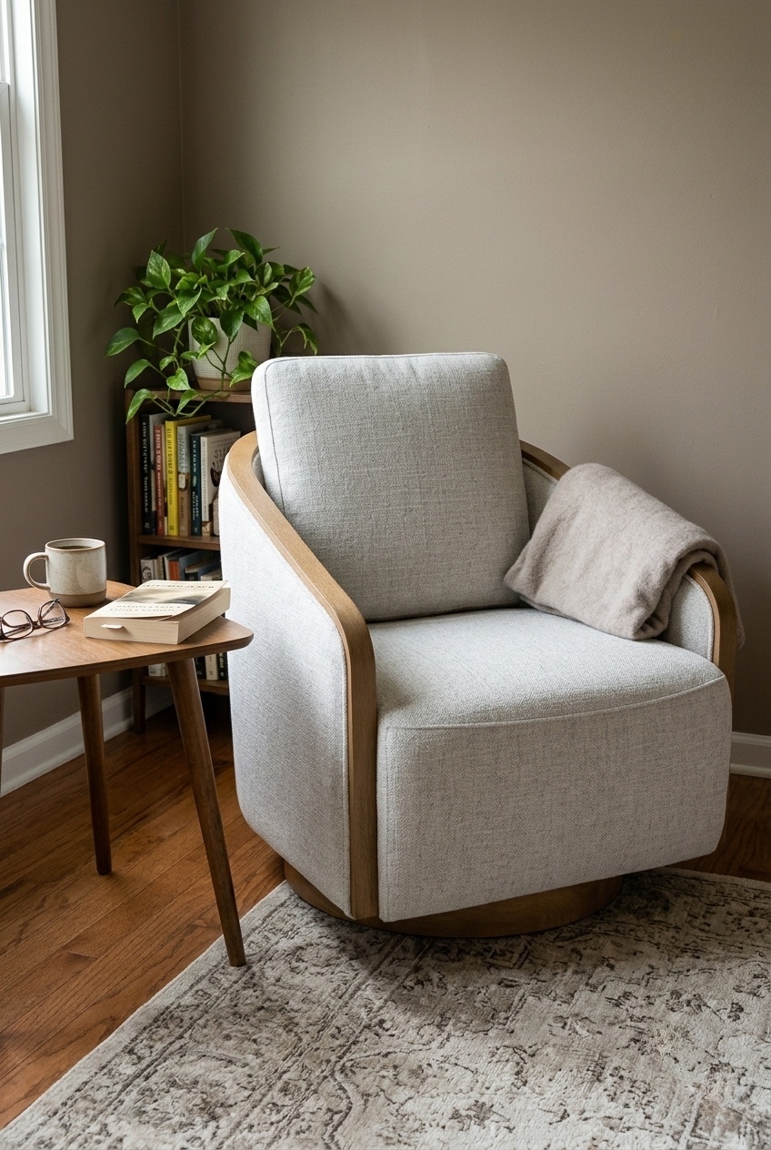 How to Style the Swivel Barrel Chair For Bedroom: Design Tips & Palette Ideas