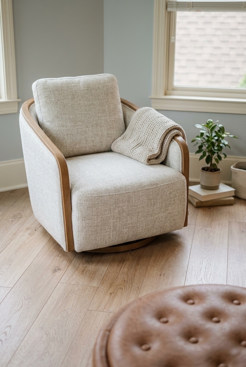 How to Style the Swivel Barrel Chair For Bedroom: Design Tips & Palette Ideas