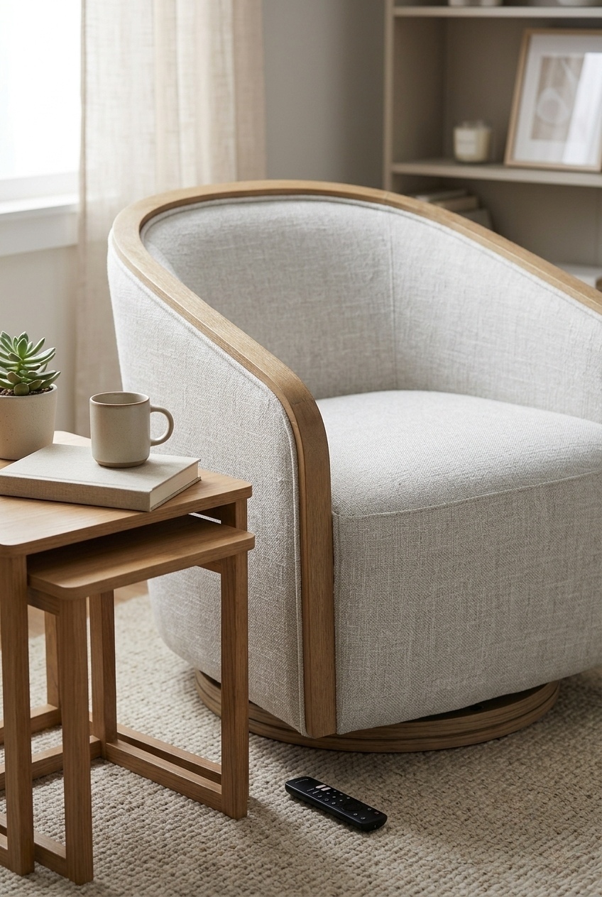 How to Style the Swivel Barrel Chair For Bedroom: Design Tips & Palette Ideas