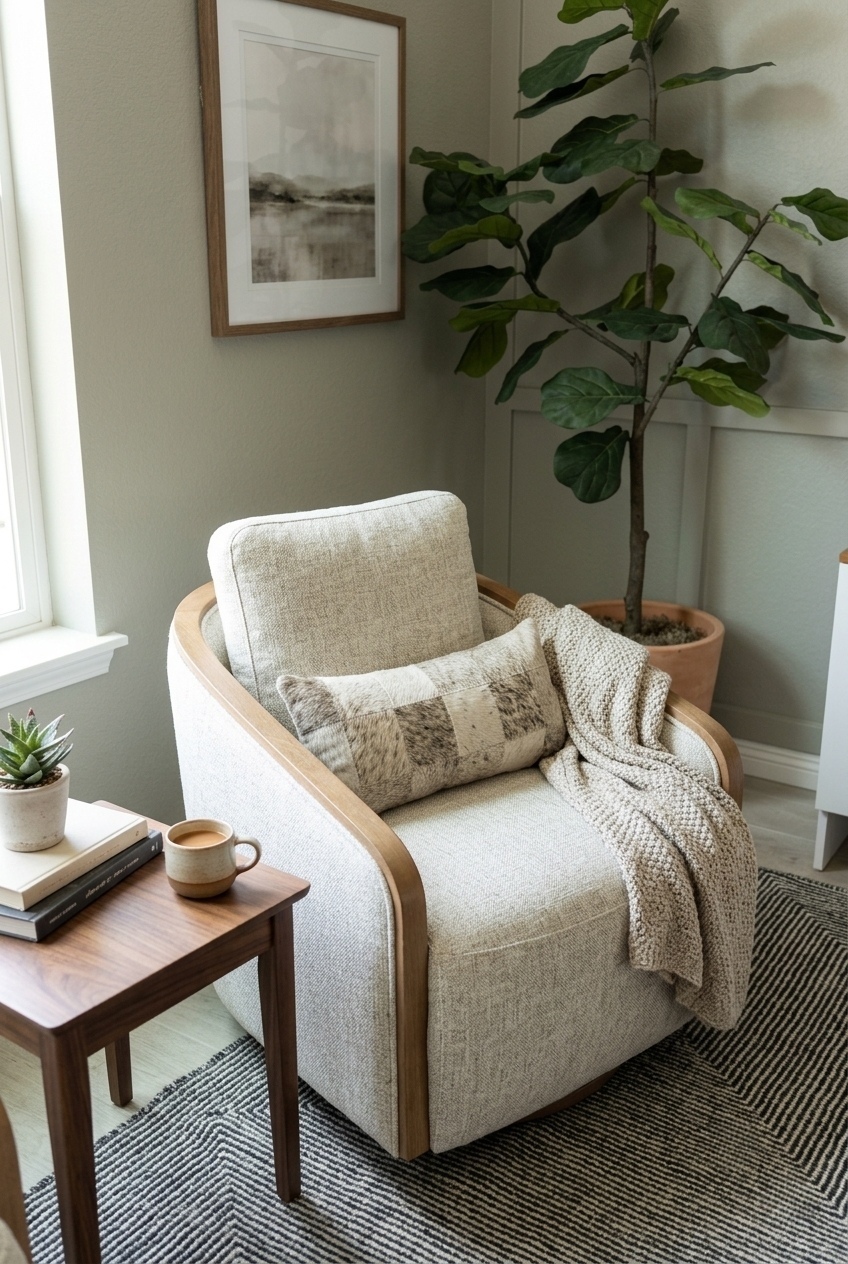 How to Style the Swivel Barrel Chair For Bedroom: Design Tips & Palette Ideas