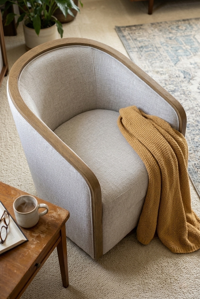 How to Style the Swivel Barrel Chair For Bedroom: Design Tips & Palette Ideas