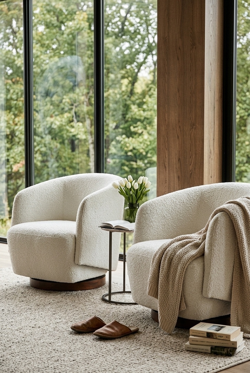 How to Style the Boucle Swivel Accent Chair Bedroom: Design Tips & Palette Ideas