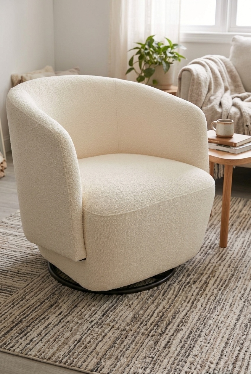 How to Style the Boucle Swivel Accent Chair Bedroom: Design Tips & Palette Ideas