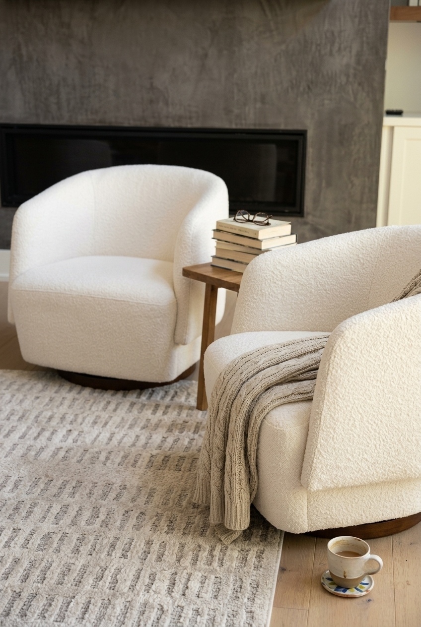 How to Style the Boucle Swivel Accent Chair Bedroom: Design Tips & Palette Ideas