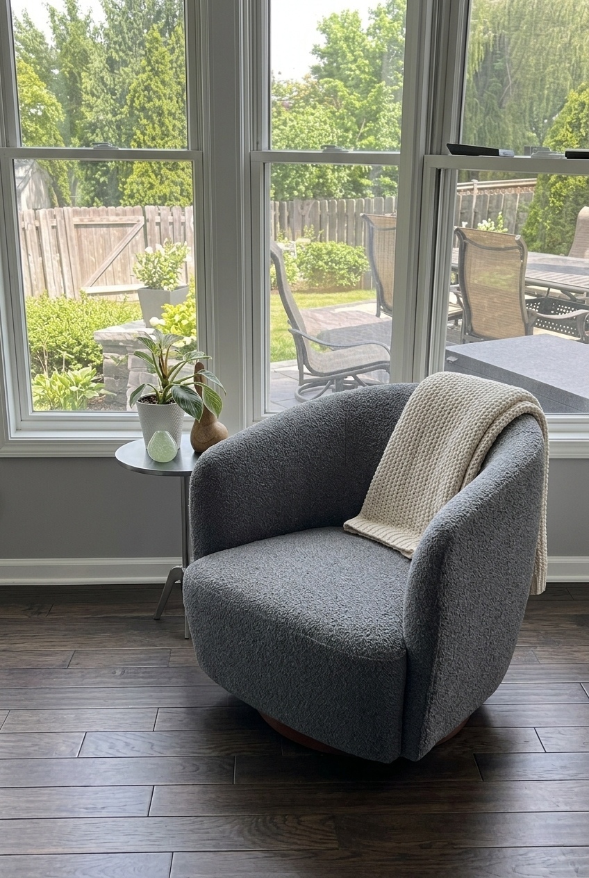 How to Style the Boucle Swivel Accent Chair Bedroom: Design Tips & Palette Ideas