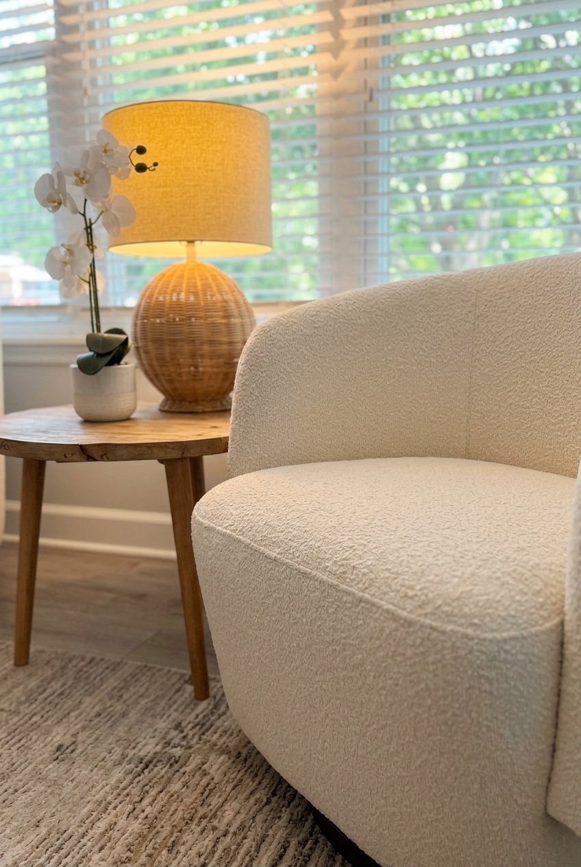 How to Style the Boucle Swivel Accent Chair Bedroom: Design Tips & Palette Ideas