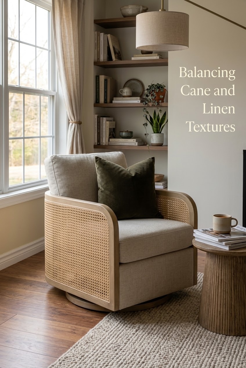 The Art of Tactile Contrast: Balancing Natural Cane and Upholstery in the Bedroom