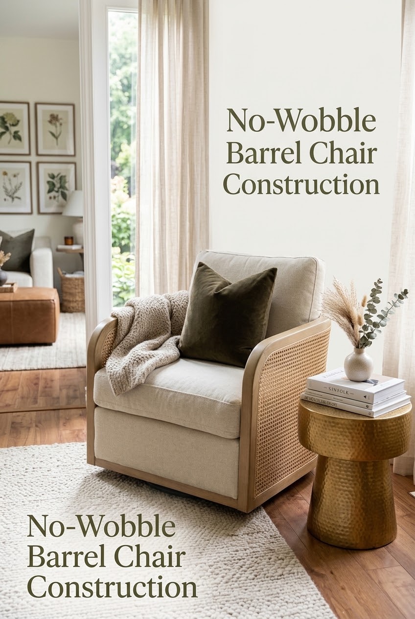 The Architecture of Ease: Inside the No-Wobble Swivel Barrel Chair