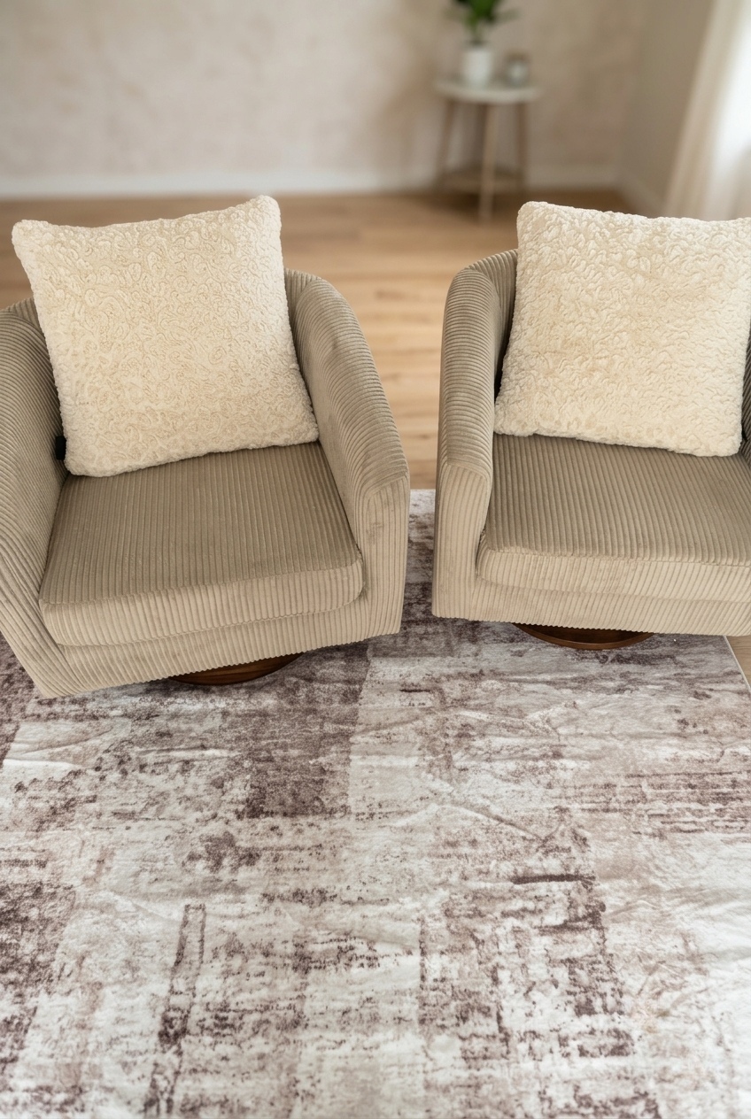 How to Style the Corduroy Swivel Accent Chair For Living Room: Design Tips & Palette Ideas