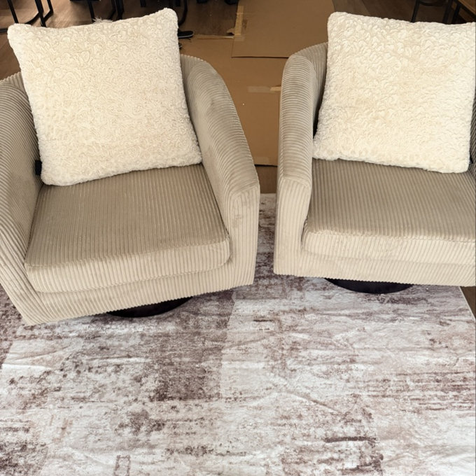 How to Style the Corduroy Swivel Accent Chair For Living Room: Design Tips & Palette Ideas