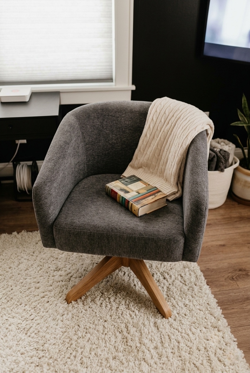 How to Style the Upholstered Swivel Barrel Chair Ideas: Design Tips & Palette Ideas