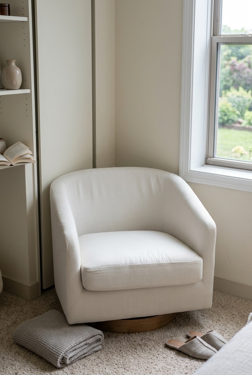 How to Style the Upholstered Swivel Barrel Chair Ideas: Design Tips & Palette Ideas