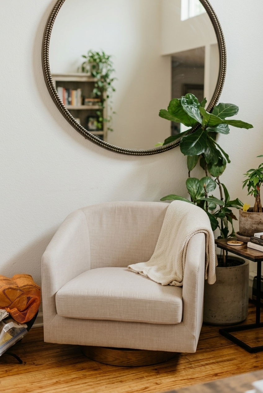 How to Style the Upholstered Swivel Barrel Chair Ideas: Design Tips & Palette Ideas