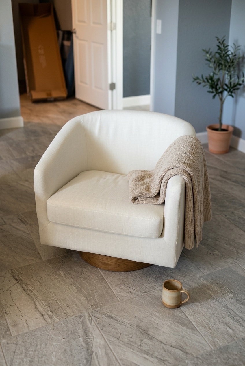 How to Style the Upholstered Swivel Barrel Chair Ideas: Design Tips & Palette Ideas