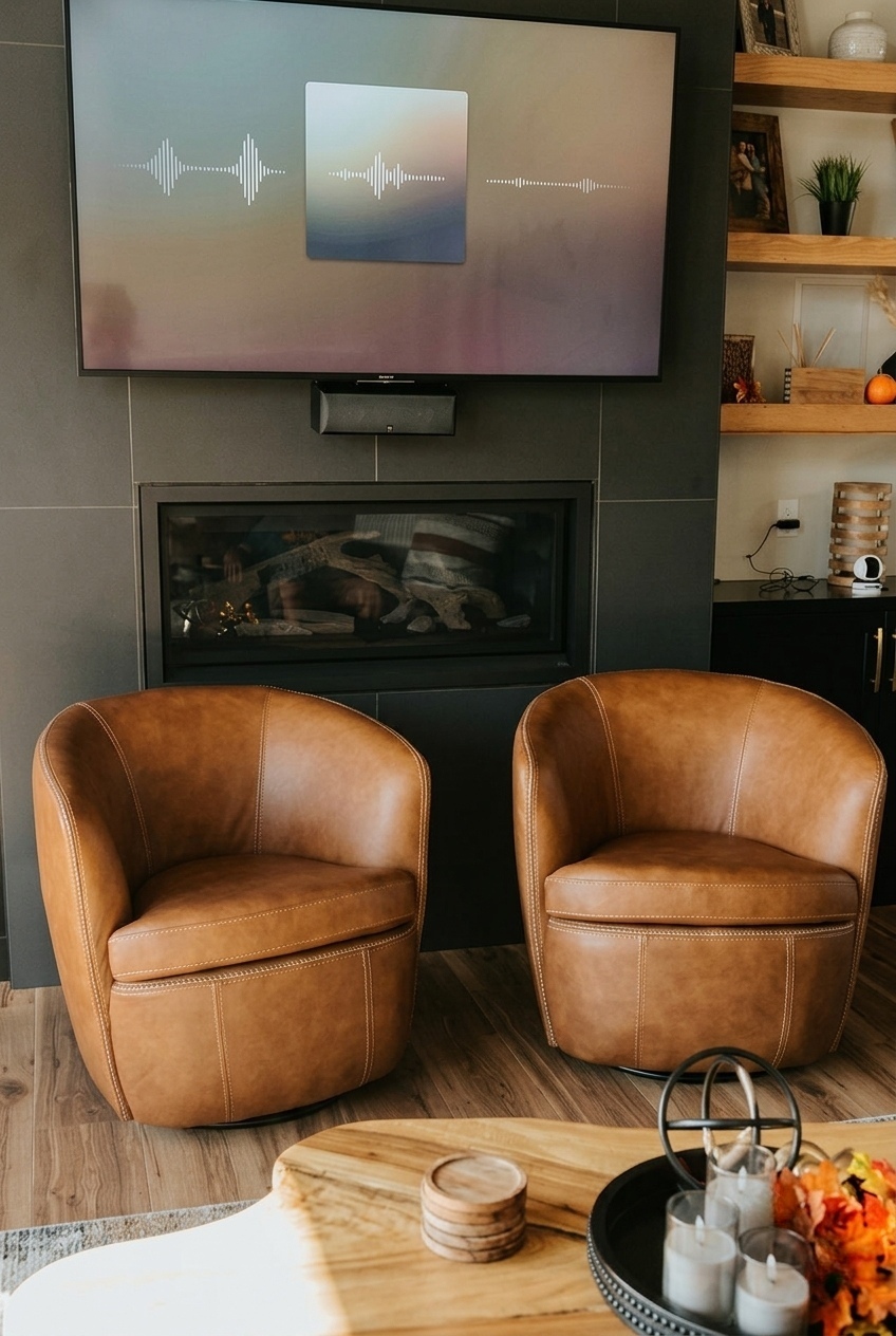 How to Style the Italian Leather Swivel Accent Chairs: Design Tips & Palette Ideas