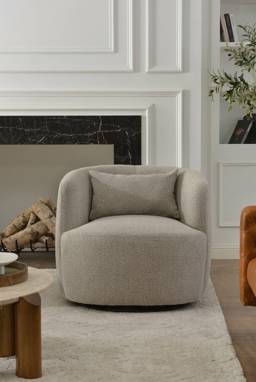How to Style the Boucle Swivel Accent Chairs For Living Room: Design Tips & Palette Ideas