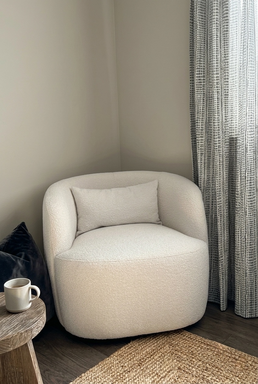 How to Style the Boucle Swivel Accent Chairs For Living Room: Design Tips & Palette Ideas