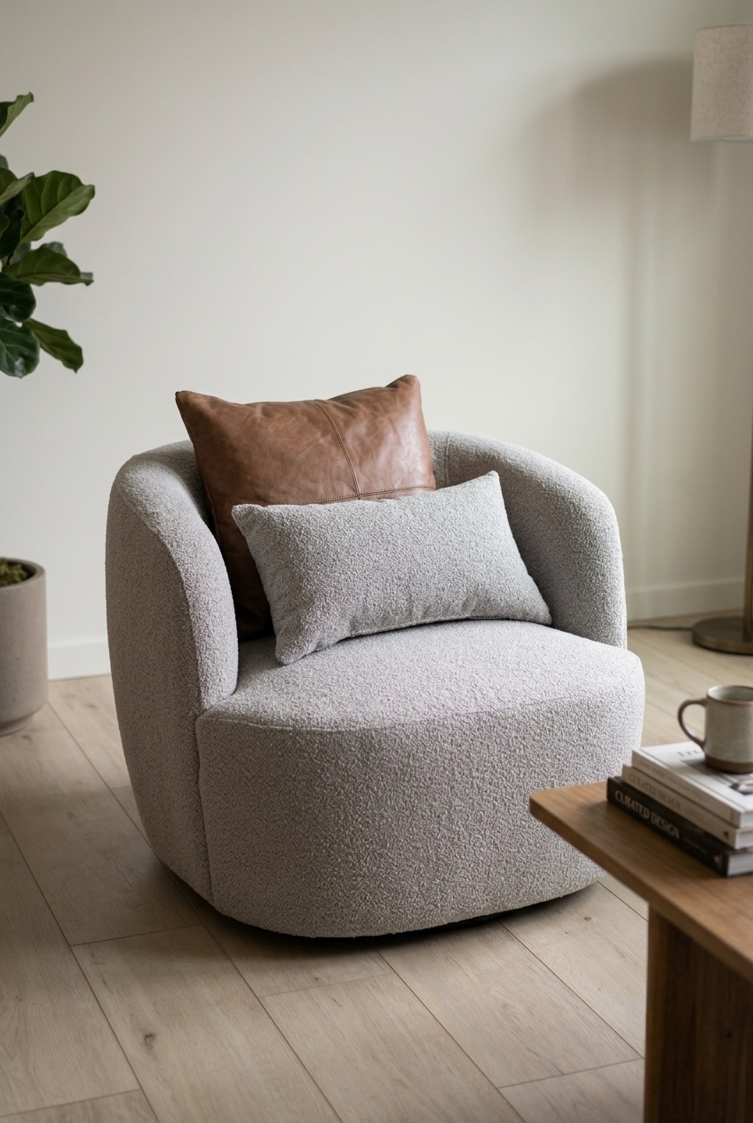 How to Style the Boucle Swivel Accent Chairs For Living Room: Design Tips & Palette Ideas
