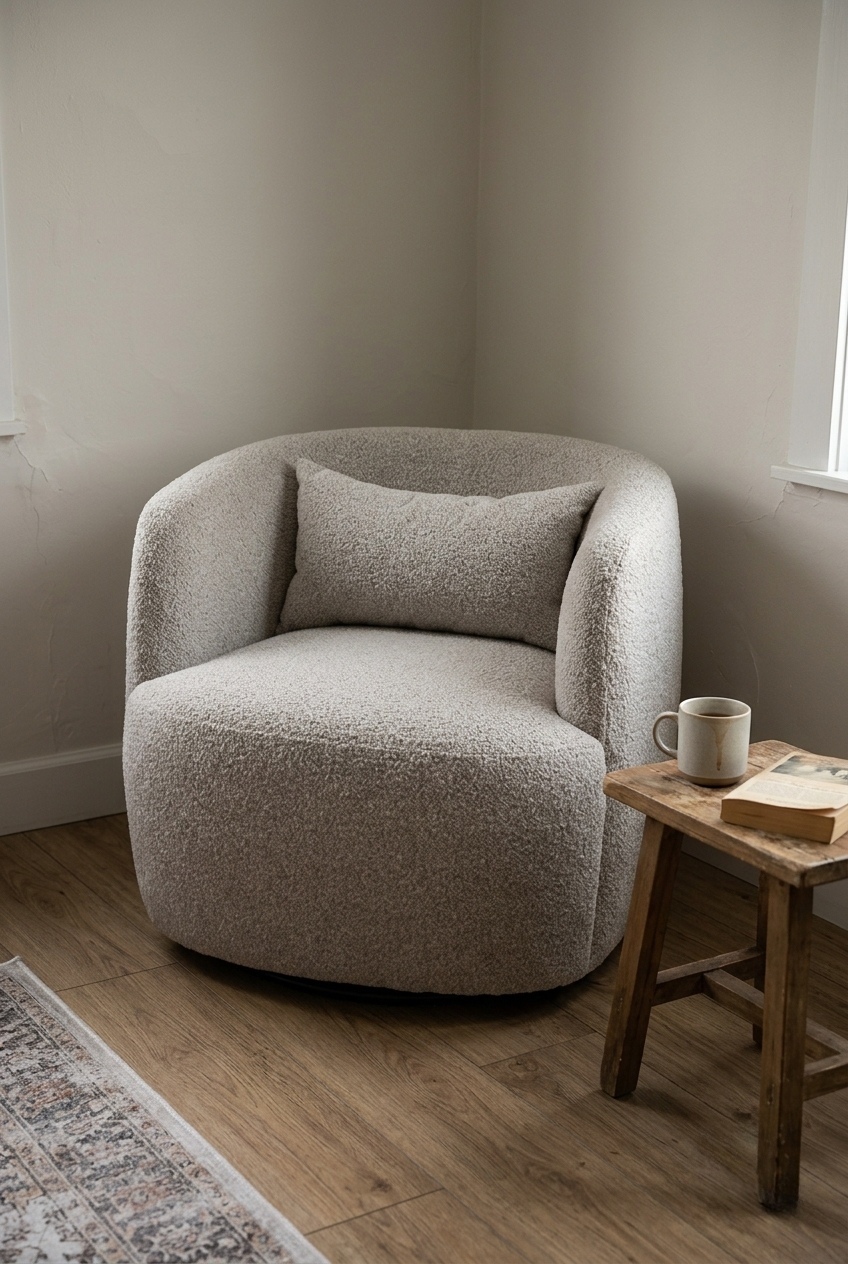 How to Style the Boucle Swivel Accent Chairs For Living Room: Design Tips & Palette Ideas