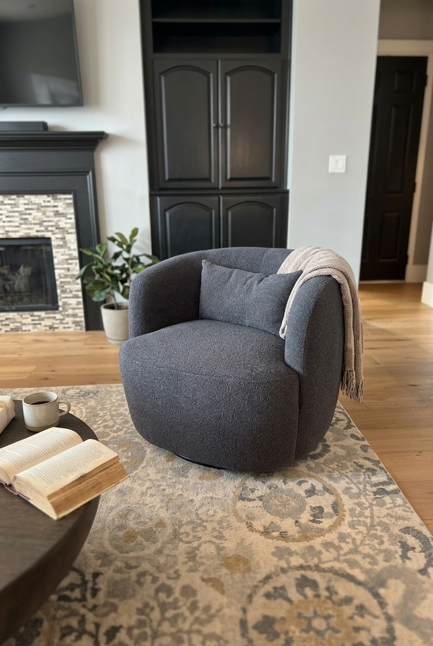 How to Style the Boucle Swivel Accent Chairs For Living Room: Design Tips & Palette Ideas
