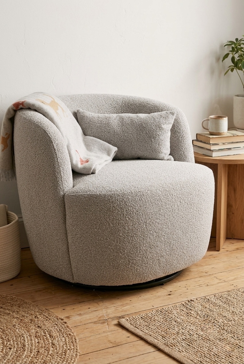 How to Style the Boucle Swivel Accent Chairs For Living Room: Design Tips & Palette Ideas