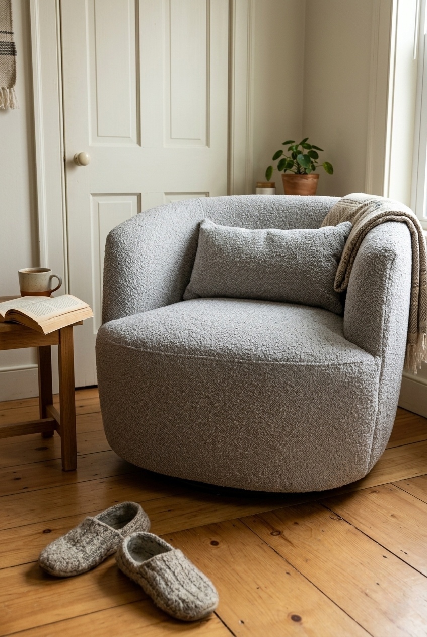 How to Style the Boucle Swivel Accent Chairs For Living Room: Design Tips & Palette Ideas