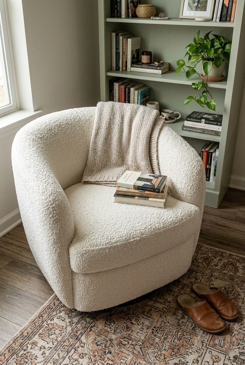 How to Style the Upholstered Swivel Barrel Chair: Design Tips & Palette Ideas