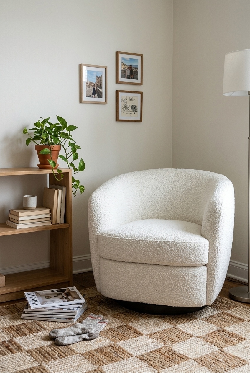 How to Style the Upholstered Swivel Barrel Chair: Design Tips & Palette Ideas