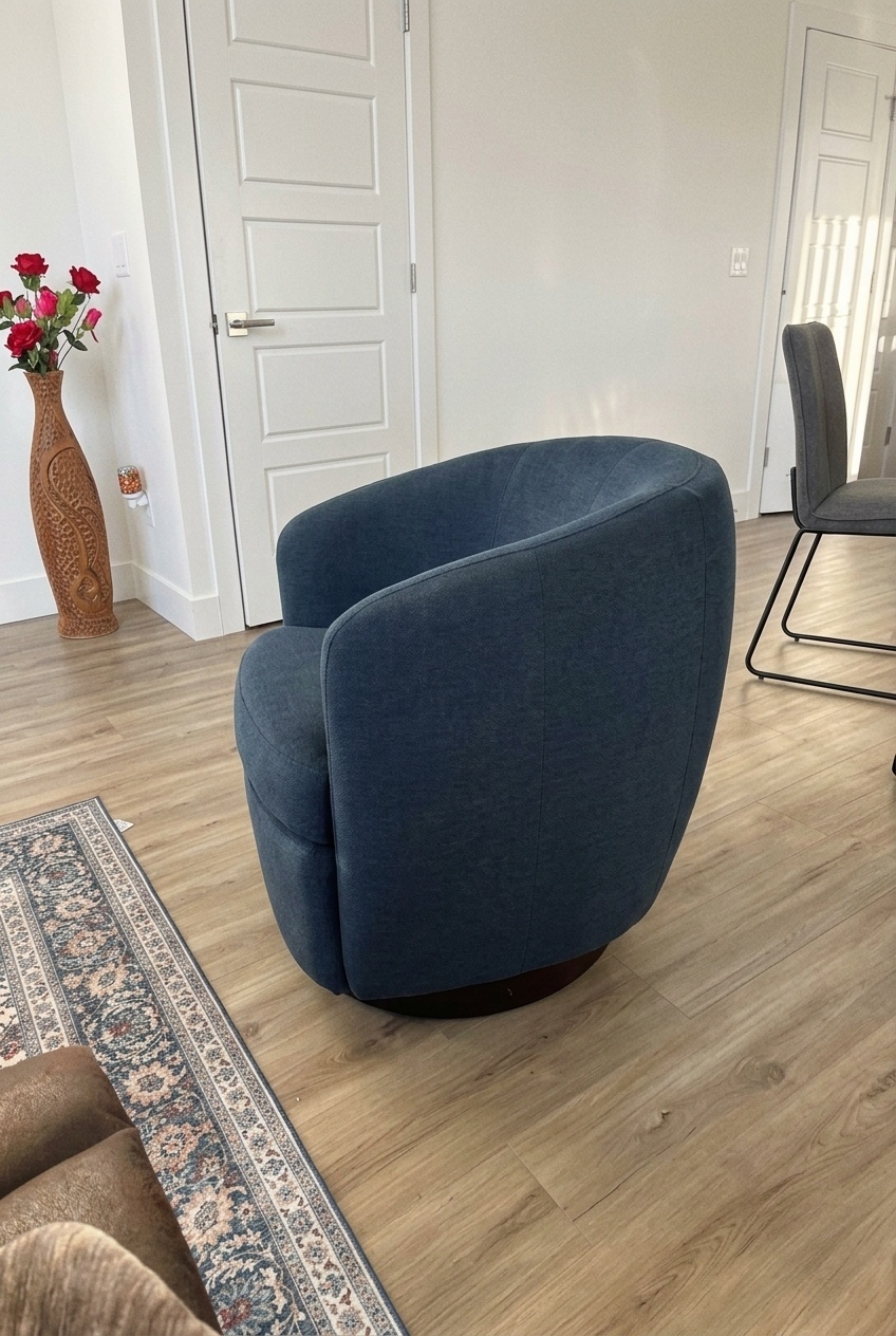 How to Style the Upholstered Swivel Barrel Chair: Design Tips & Palette Ideas