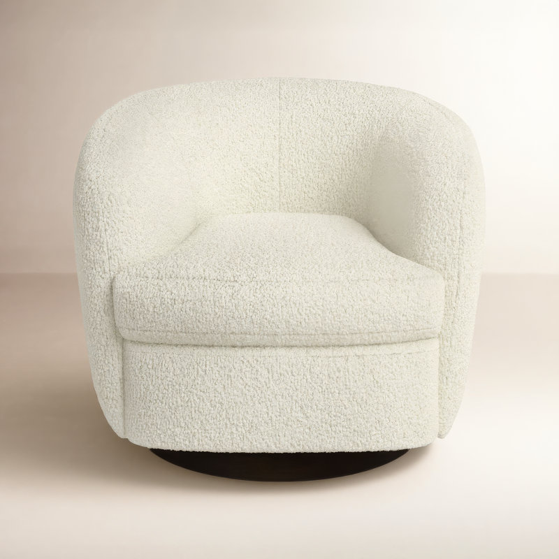 Joss Main Marcy Upholstered Swivel Barrel Chair W006068712
