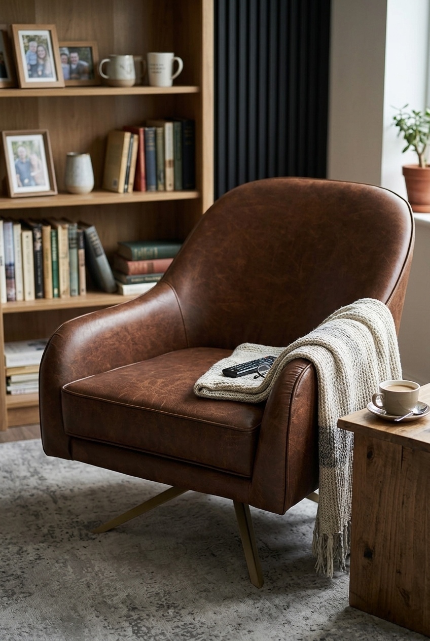 How to Style the Faux Leather Swivel Accent Chair Living Room: Design Tips & Palette Ideas