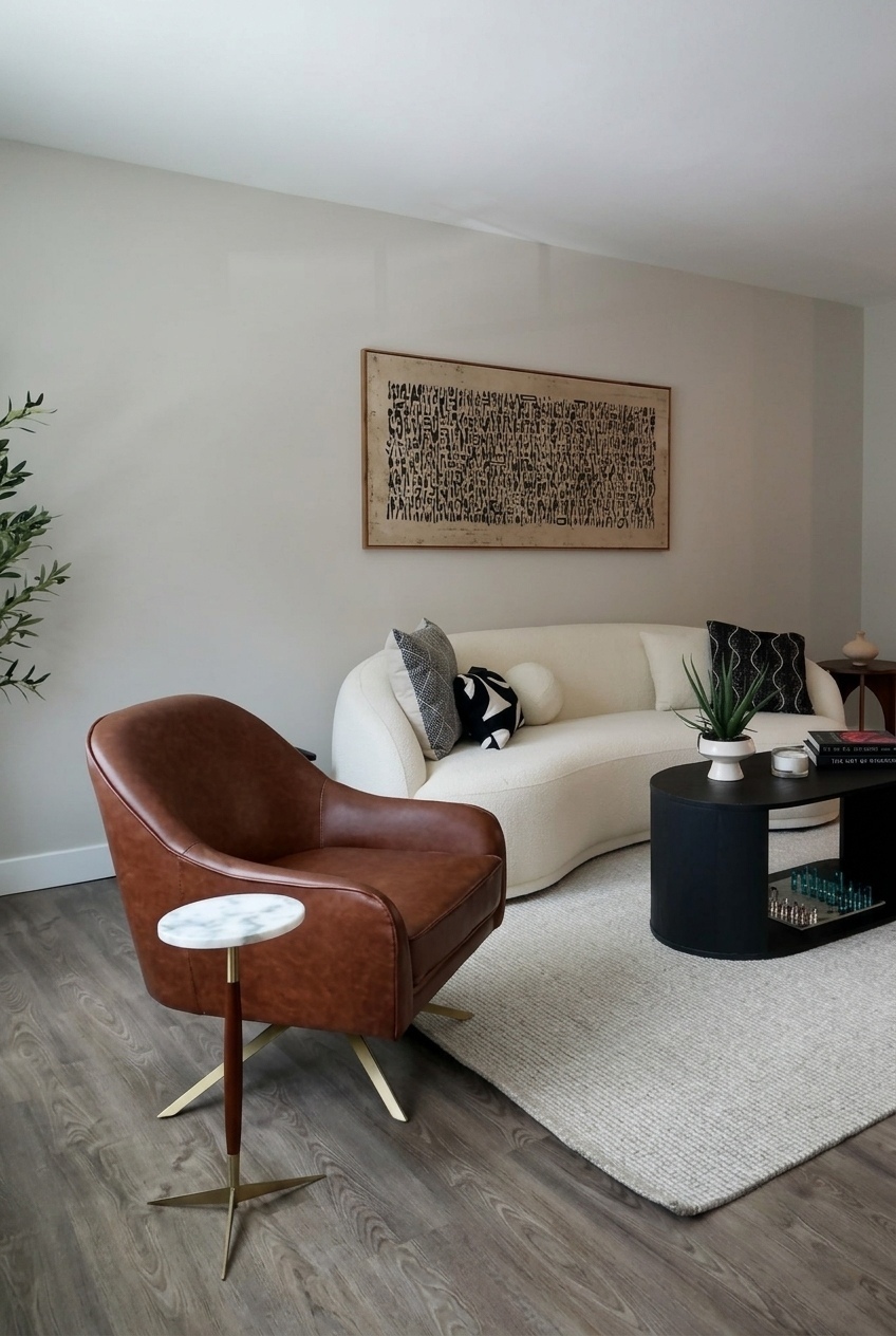 How to Style the Faux Leather Swivel Accent Chair Living Room: Design Tips & Palette Ideas