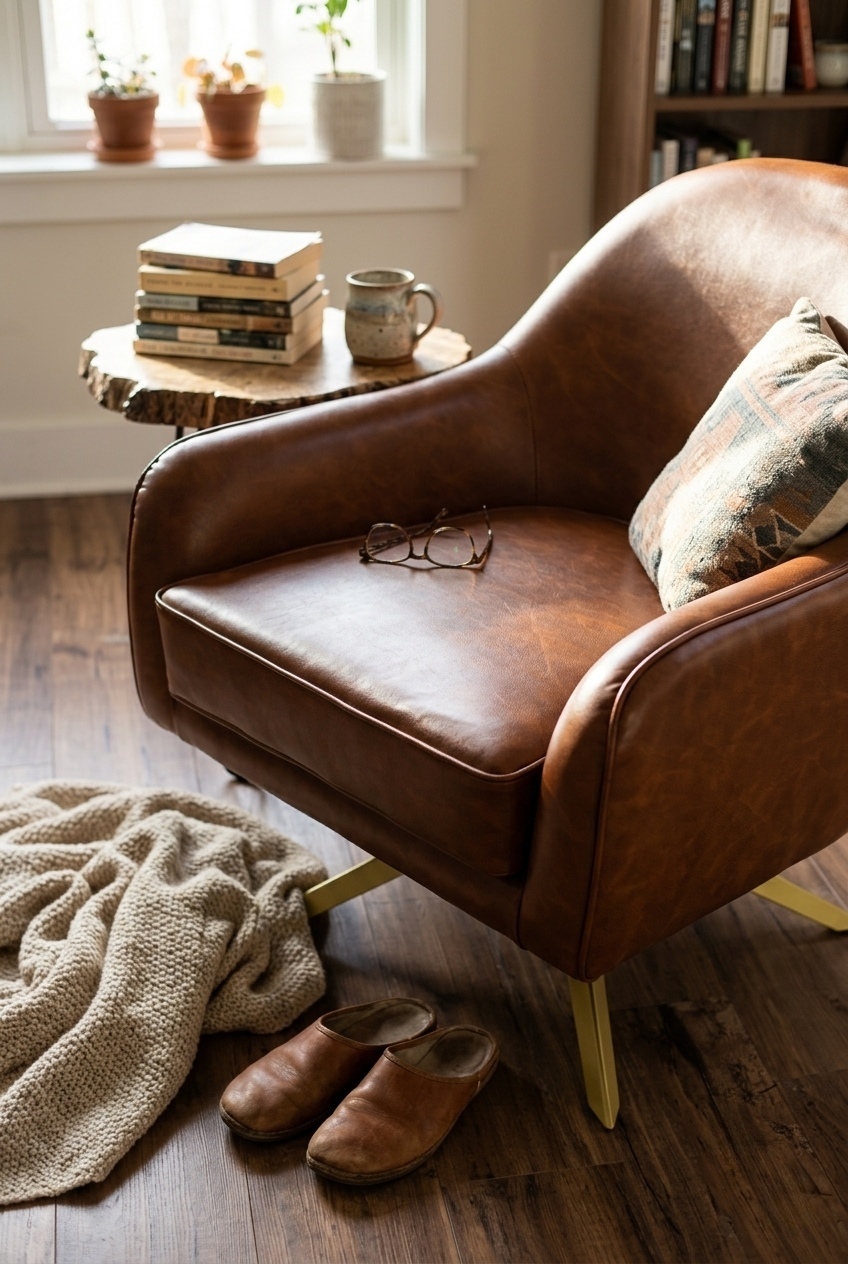 How to Style the Faux Leather Swivel Accent Chair Living Room: Design Tips & Palette Ideas