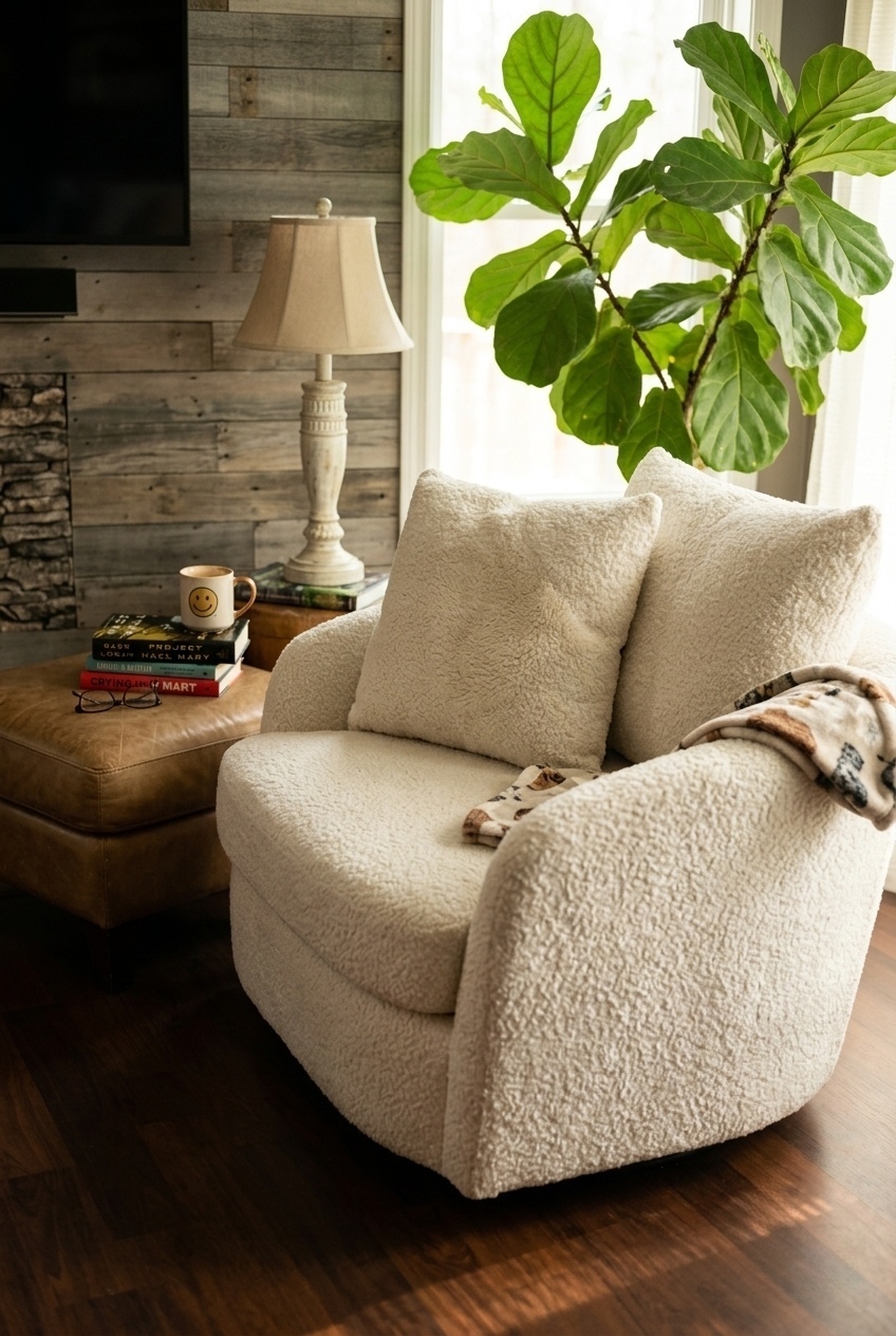 How to Style the Large Swivel Accent Chair Living Room: Design Tips & Palette Ideas