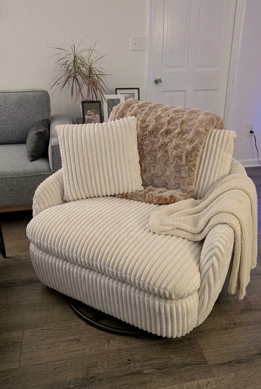 How to Style the Large Swivel Accent Chair Living Room: Design Tips & Palette Ideas
