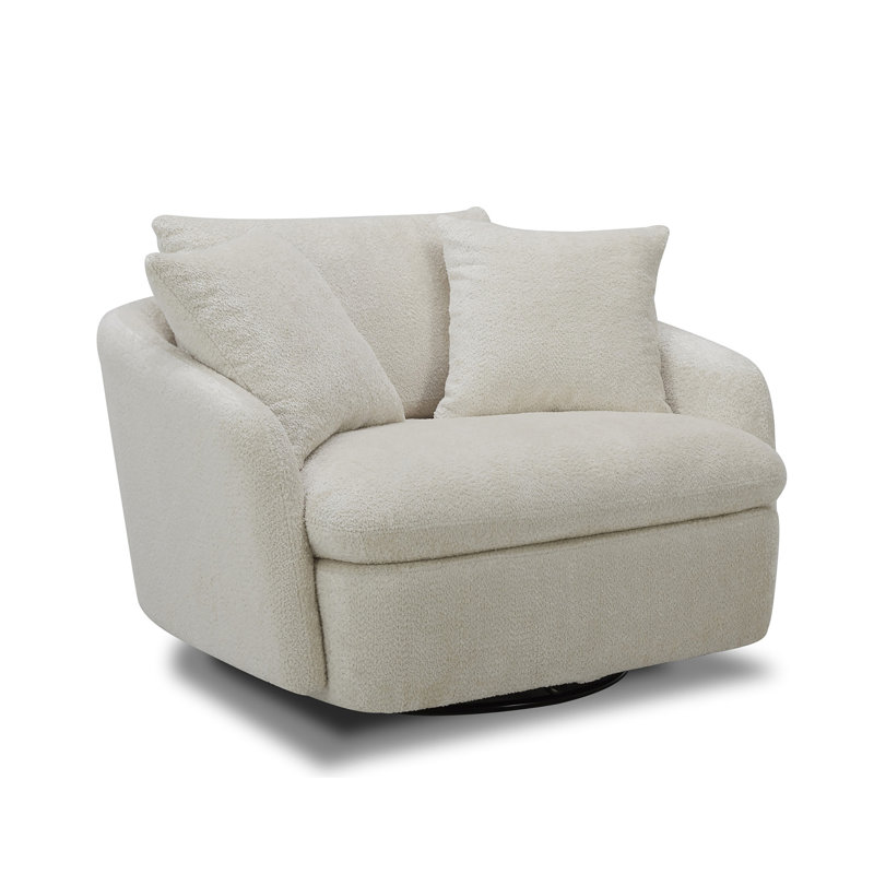 Wade Logan Brieona 475 Wide Large Swivel Chair With 2 Toss Pillows W100670882