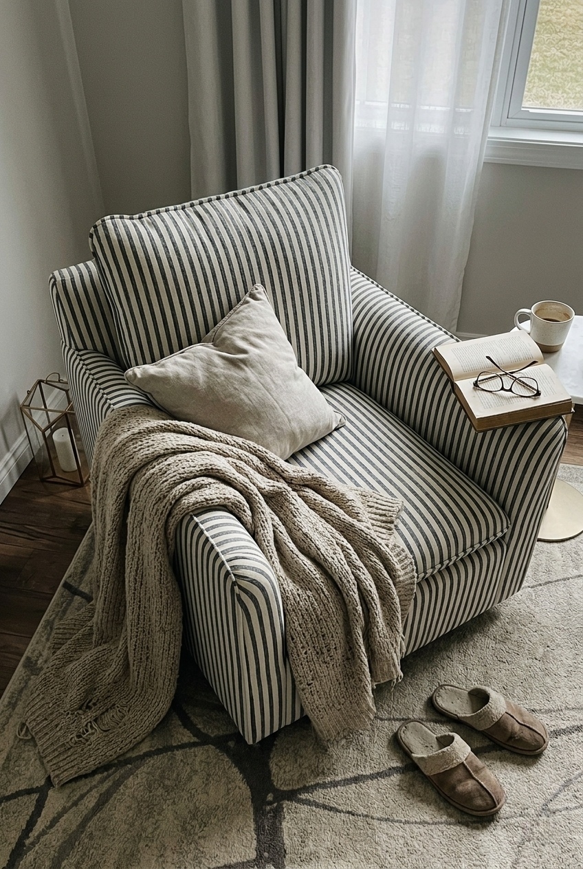 How to Style the Modern Stripe Swivel Accent Chair: Design Tips & Palette Ideas