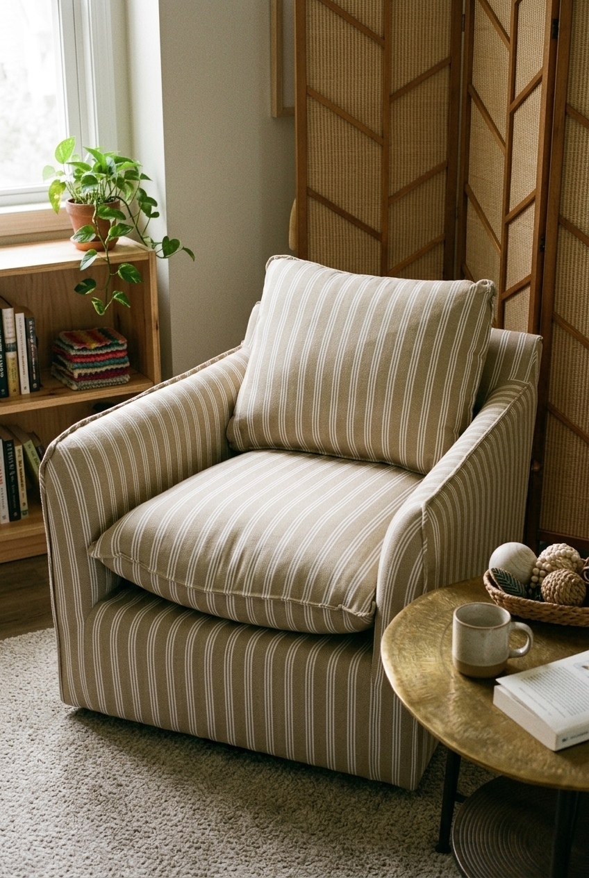 How to Style the Modern Stripe Swivel Accent Chair: Design Tips & Palette Ideas
