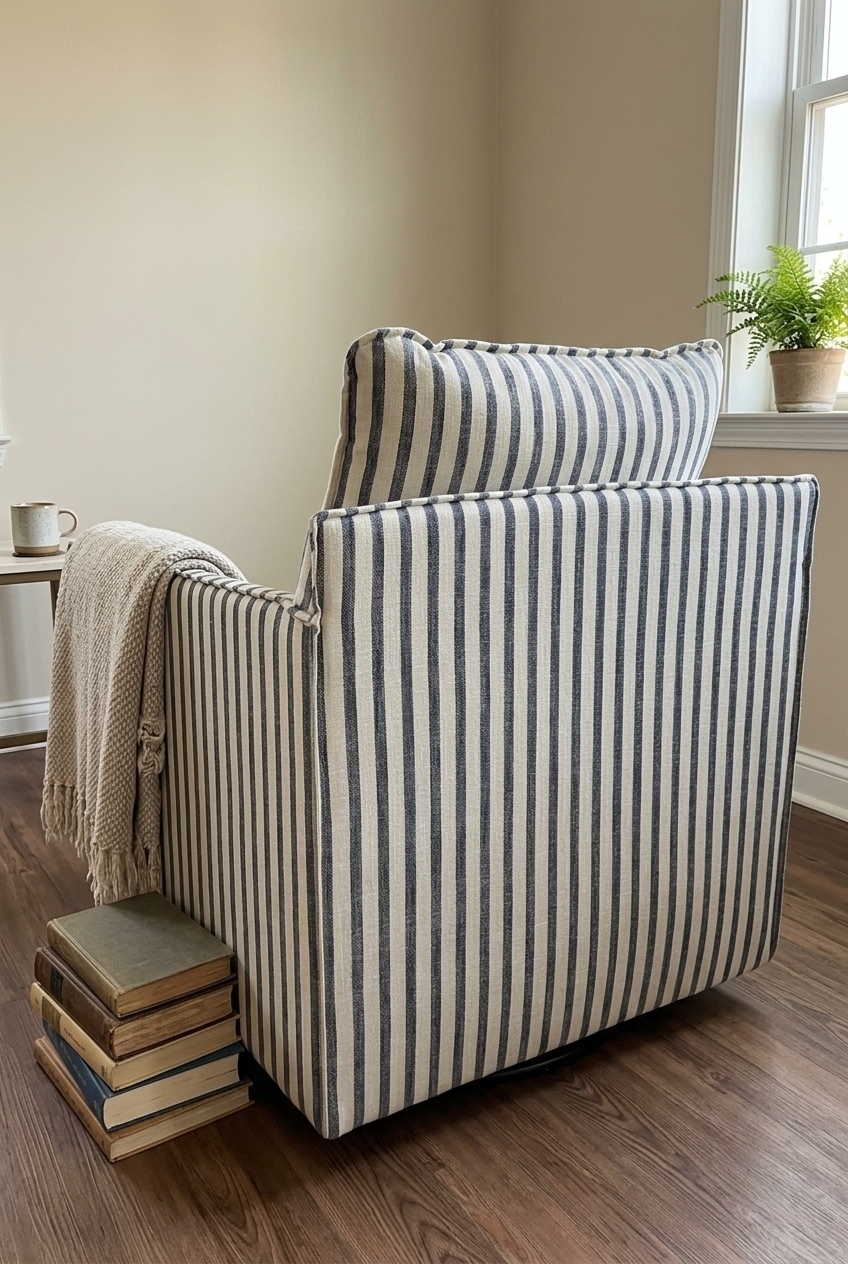 How to Style the Modern Stripe Swivel Accent Chair: Design Tips & Palette Ideas