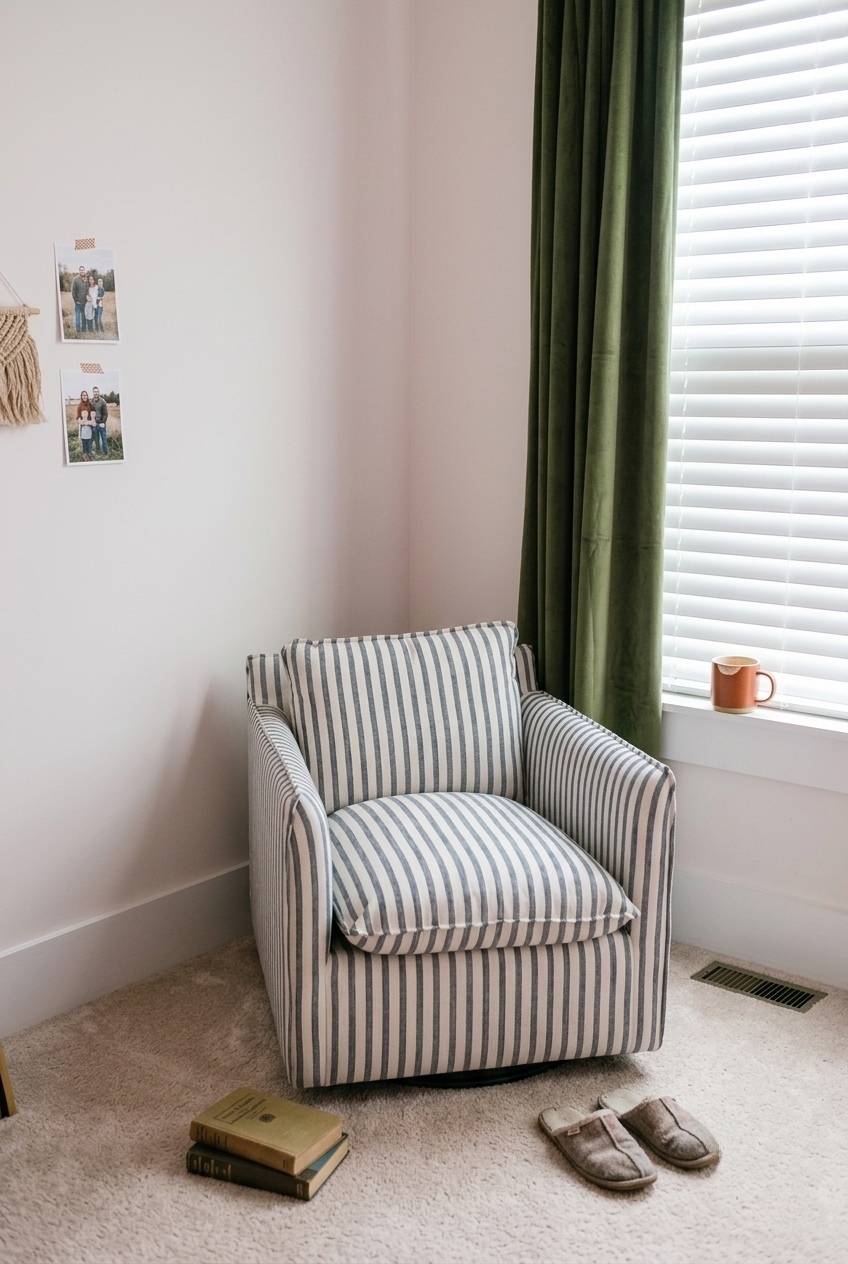 How to Style the Modern Stripe Swivel Accent Chair: Design Tips & Palette Ideas