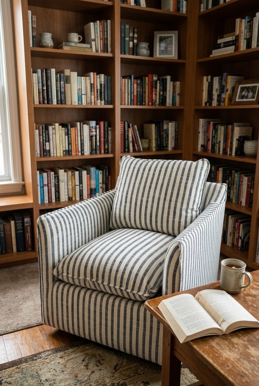 How to Style the Modern Stripe Swivel Accent Chair: Design Tips & Palette Ideas
