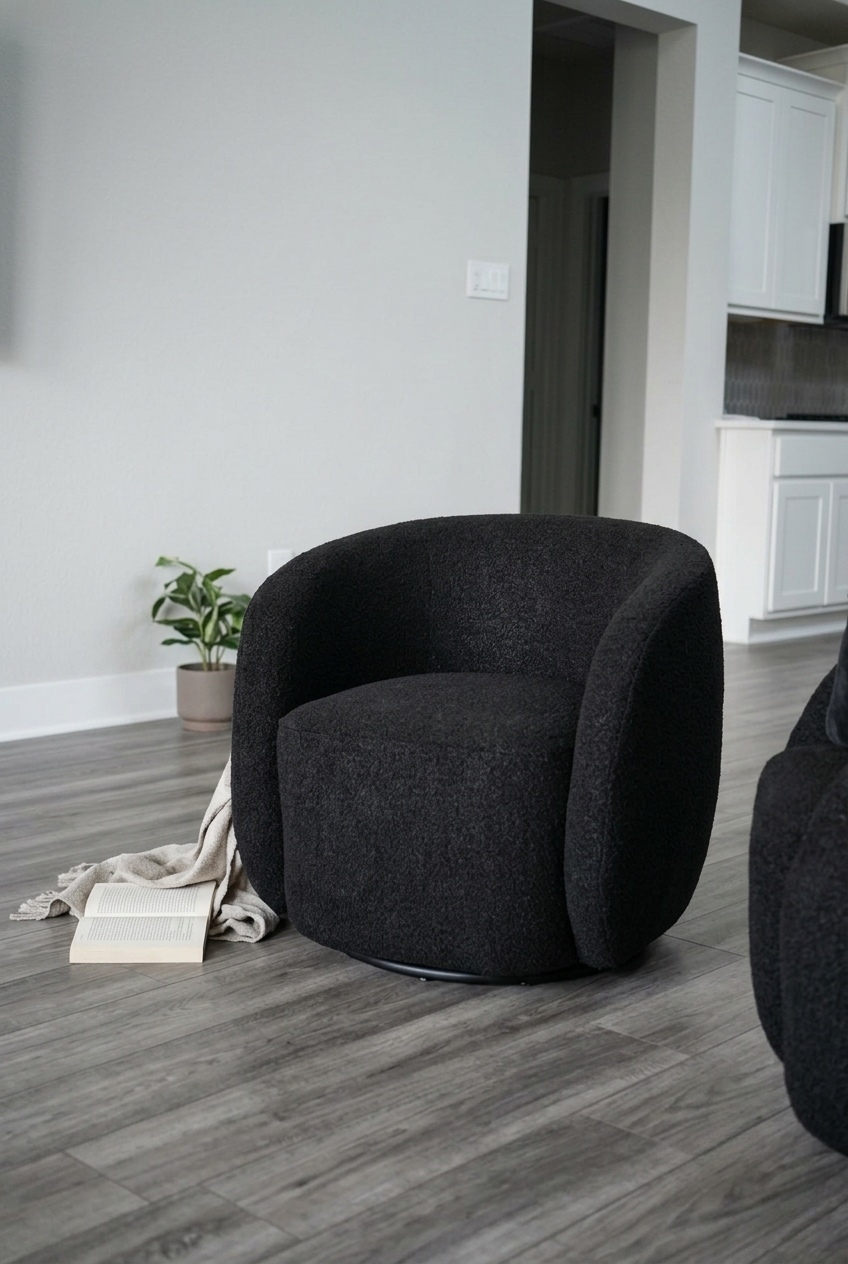 How to Style the Upholstered Swivel Armchair For Living Room: Design Tips & Palette Ideas