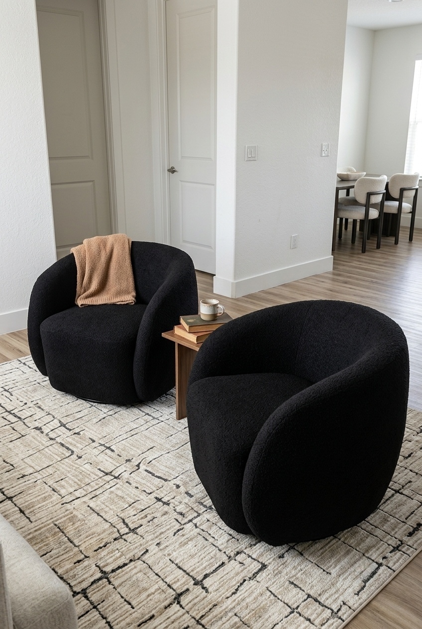 How to Style the Upholstered Swivel Armchair For Living Room: Design Tips & Palette Ideas
