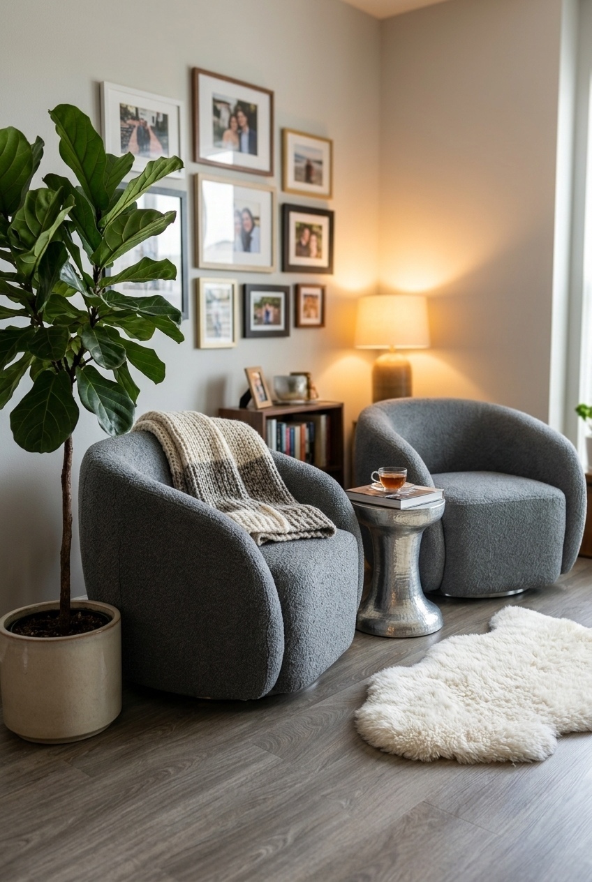 How to Style the Upholstered Swivel Armchair For Living Room: Design Tips & Palette Ideas