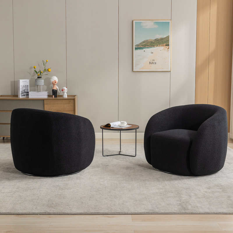 Ivy Bronx Katherline Upholstered Swivel Armchair W110180619