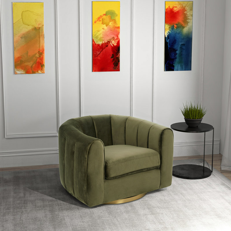 How to Style the Tufted Velvet Swivel Barrel Chair: Design Tips & Palette Ideas