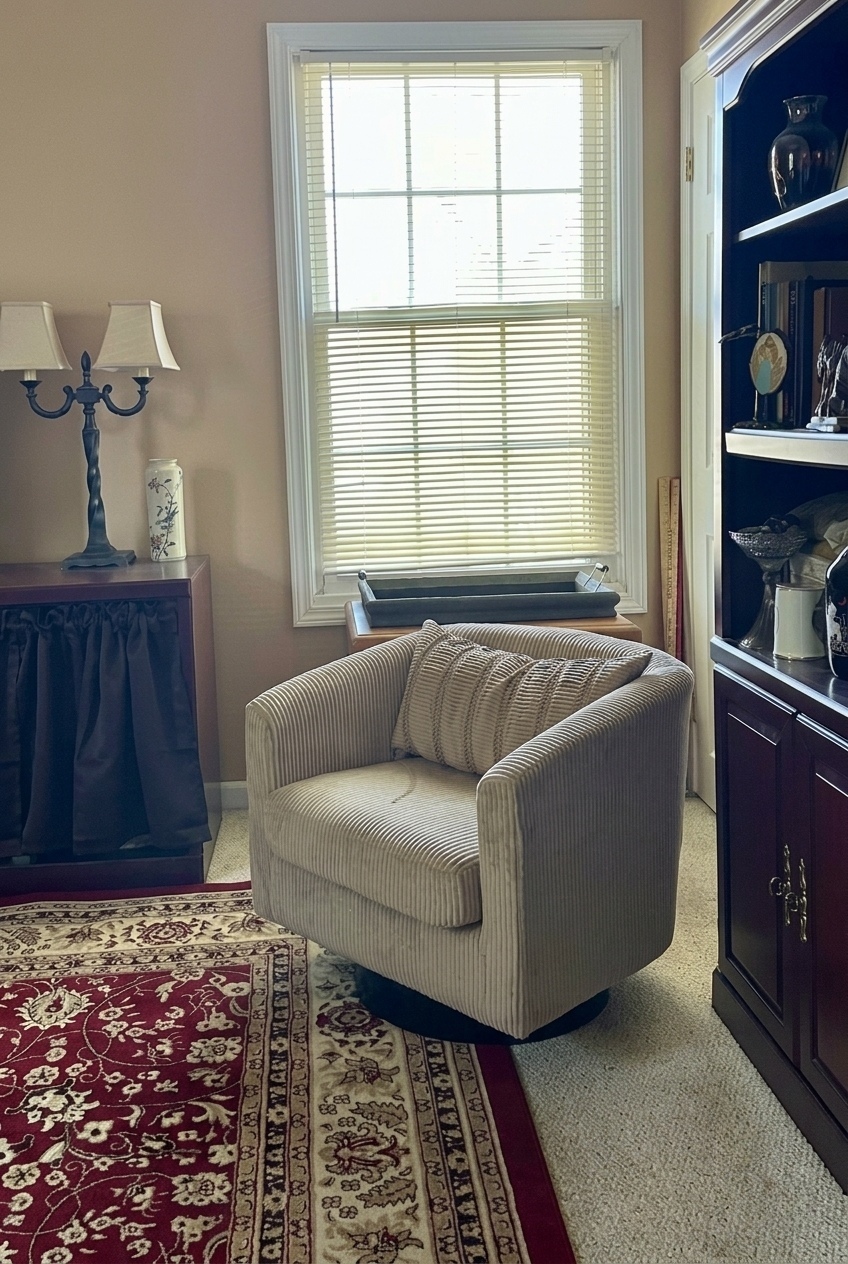 How to Style the Corduroy Swivel Barrel Accent Chair Ideas: Design Tips & Palette Ideas